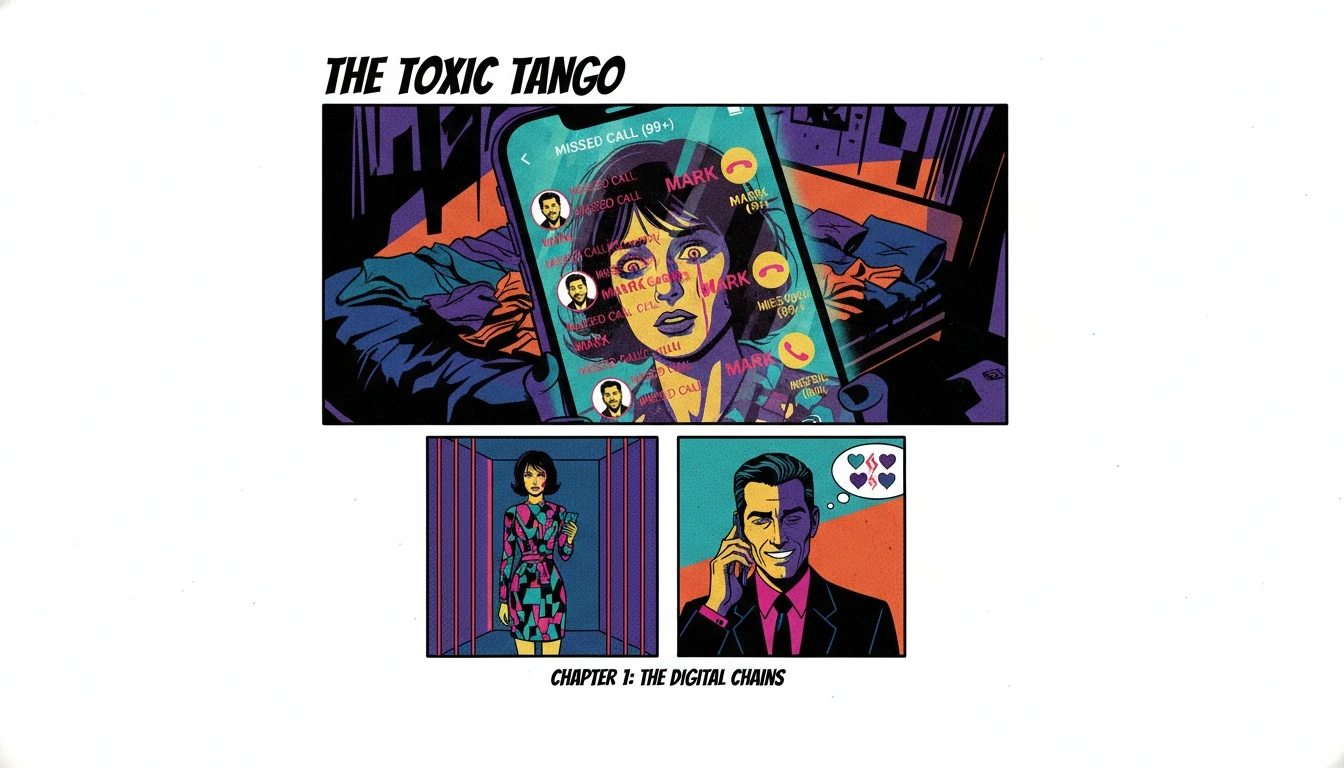 A phone screen showing missed calls, illustrating the anxiety of what to do when your partner falsely accuses you of cheating and exhibits controlling behaviors. Filename: what-to-do-when-your-partner-falsely-accuses-you-of-cheating-bestie-ai.webp