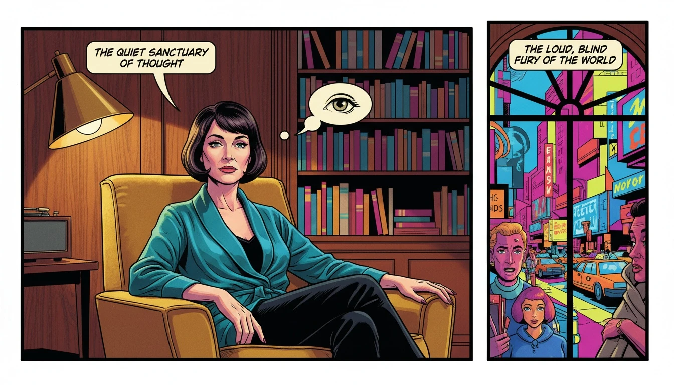 A person finding peace in a quiet room, illustrating the answer to 'which mbti type is most likely to be a loner' by showing the value of an inner world. which-mbti-type-is-most-likely-to-be-a-loner-bestie-ai.webp