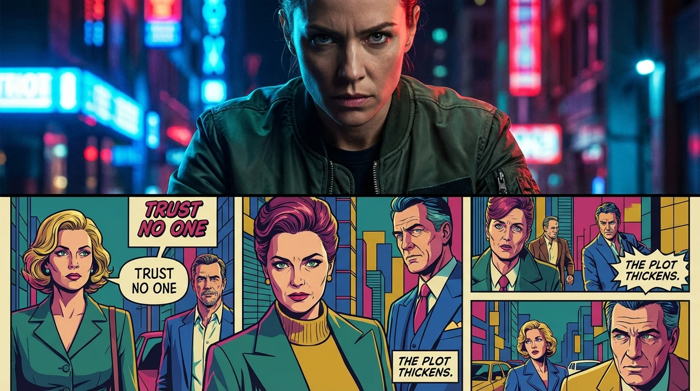 A cinematic portrait of a determined Mel Jarnson, the Thai-Australian actress cast as Cammy, showcasing the fierce energy she brings to the role. mel-jarnson-bestie-ai.webp