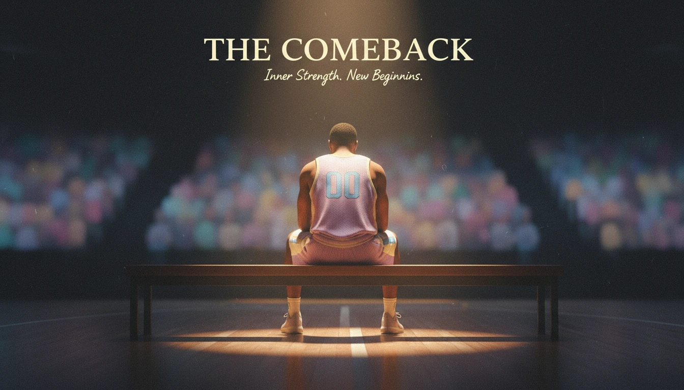 A symbolic image showing an underdog basketball player, evoking the deep psychology behind Luka Garza fan reactions and why we connect with his journey. Filename: why-fans-love-luka-garza-psychology-of-underdog.webp